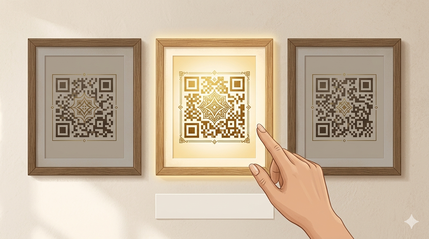 Switch mechanism — one design active per QR base, siblings set aside