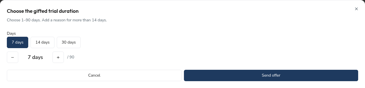 Choosing the trial length